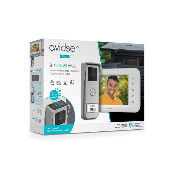 AVIDSEN - Visiophone sans fil solaire - ELIA SOLAR WAVE - 7" tactile - large