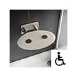 RAVAK - Ravak Ovo-P II-Clear siège de douche rabattable PMR pour cabine de douche (B8F0000048) - vignette