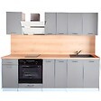 CUISINEANDCIE - Cuisineandcie - Cuisine complète ECO Gris Brillant 240 cm - vignette