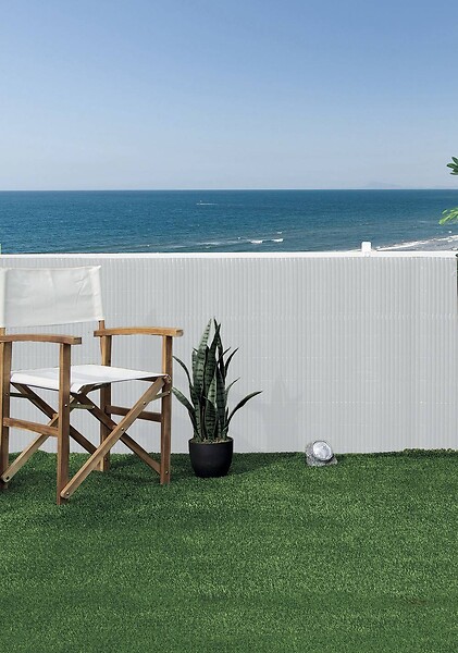 NORTENE - Canisse PVC double face 20mm - Blanc - 1,5x3m - large