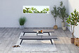 CONCEPT USINE - Lot de 2 transats et une table d'appoint gris et noir PRATO - vignette
