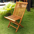 CONCEPT USINE - Lot de 4 chaises pliantes jardin teck massif huilé TECK - vignette