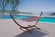 CONCEPT USINE - Hamac avec auvent sur support 315 m en bois chocolat LAGOA - vignette