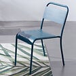 CONCEPT USINE - Lot de 4 chaises en acier bleu BERGAME - vignette