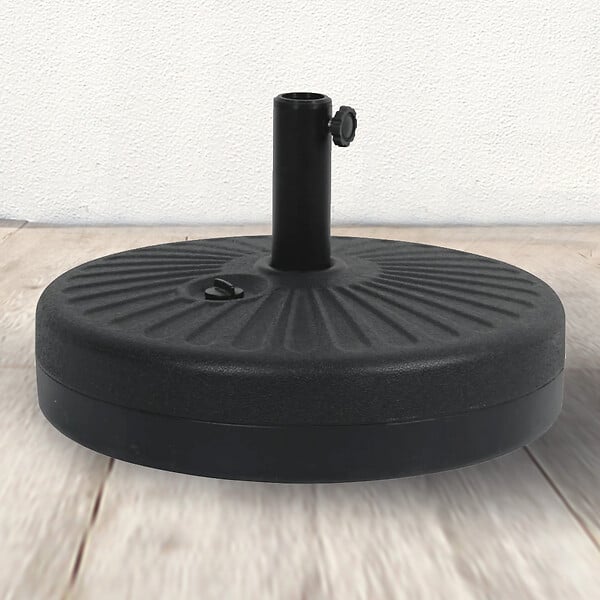 CONCEPT USINE - Pied de parasol circulaire en plastique résistant noir SUN - large