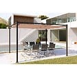 CONCEPT USINE - Pergola autoportante 3 x 4m avec toile en polyester taupe TUSA - vignette