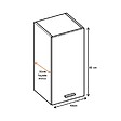 CUISINEANDCIE - Cuisineandcie - Meuble haut de cuisine Eco Blanc 1 porte L 40 cm - vignette