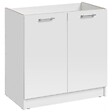 CUISINEANDCIE - Cuisineandcie - Meuble sous-évier Eco Blanc 2 portes L 80 cm - vignette