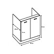 CUISINEANDCIE - Cuisineandcie - Meuble sous-évier Eco Blanc 2 portes L 80 cm - vignette