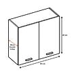 CUISINEANDCIE - Cuisineandcie - Meuble haut de cuisine Eco Blanc 2 portes L 60 cm - vignette