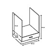 CUISINEANDCIE - Cuisineandcie - Meuble pour four encastrable Eco Blanc L 60 cm - vignette