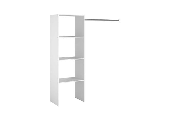 CONCEPT USINE - Dressing blanc 3 étagères penderie 160 x 40 x 180 cm ELYSEE - large