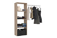 CONCEPT USINE - Dressing bois avec 3 étagères et une penderie : 160 x 40 x 180 cm ELYSEE $ - vignette