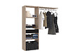 CONCEPT USINE - Dressing bois avec 3 étagères 1 tiroir et une penderie : 160 x 40 x 180 cm ELYSEE - vignette