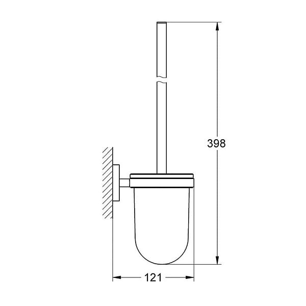 GROHE - Porte brosse WC ESSENTIALS GROHE 40374001 - Chrome - large