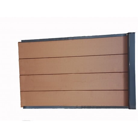 MCCOVER - kit extension complet pour clôture composite 1,50 ML x 1,80 H Brun rouge, H.180 cm, L.150 cm - large