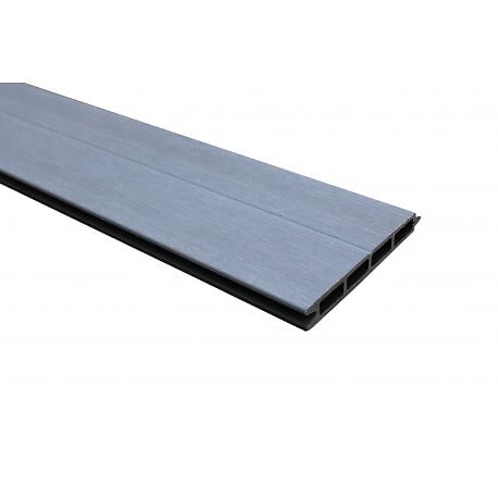 MCCOVER - Kit complet extension clôture en composite coextrudé 1,50 L x 1,80 H (lames réversibles) Gris anthracite/ Gris clair, H : 180 cm, L : 150 cm - large