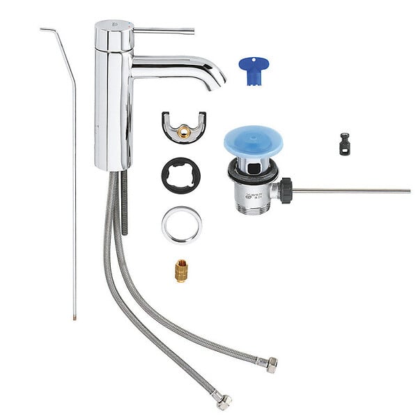 GROHE - Mitigeur lavabo ESSENCE GROHE 23589001 - taille S - bec bas - chrome - large
