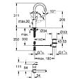 GROHE - Mitigeur lavabo EUROSMART GROHE 23537002 - taille L - col de cygne - chrome - vignette