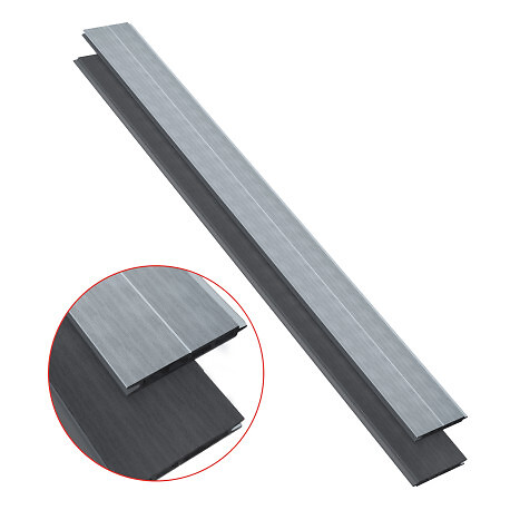MCCOVER - Lame de cloture en composite alvéolaire coextrudée réversible Gris anthracite/ Gris clair, l.15.6 cm, L.148 cm - large