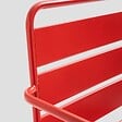 OVIALA - Fauteuil de jardin bas en métal rouge - Palavas - vignette