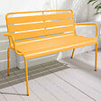 OVIALA - Banc de jardin en métal jaune - Palavas - vignette