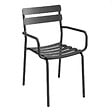OVIALA - Fauteuil de terrasse en aluminium noir - Almada - vignette