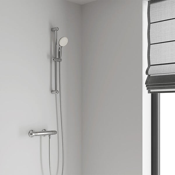 GROHE - Ensemble TEMPESTA 100 GROHE 27598001 - douchette 2 jets + barre 62 cm + flexible 175 cm - Chrome - large