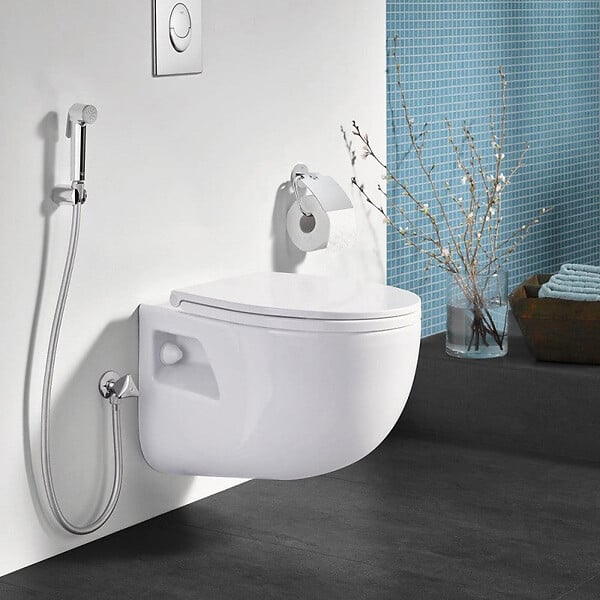GROHE - Set TEMPESTA TRIGGER SPRAY GROHE 27514001 - douchette 1 jet + robinet d'arrêt - flexible 125 cm - Chrome - large