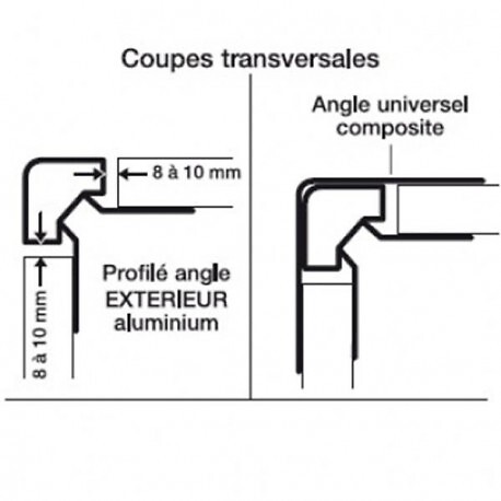 MCCOVER - Profil d'angle bois composite pour bardage Gris anthracite, ep.6 cm, l.6 cm, L.270 cm - large
