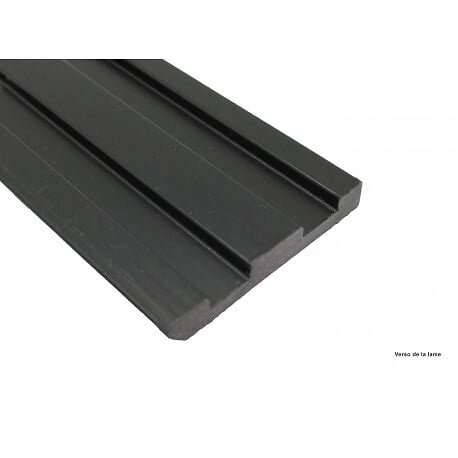 MCCOVER - Bardage ajouré bois composite Gris anthracite, ep.1cm, l.7.5 cm, L.270 cm - large