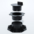 MCCOVER - PLOT RÉGLABLE DE 60 À 138 MM POUR TERRASSE BOIS ET COMPOSITE Noir - vignette