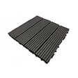 MCCOVER - Pack dalle de terrasse 1m²  modular (11 pièces) Gris carbone, l : 30 cm, L : 30 cm - vignette