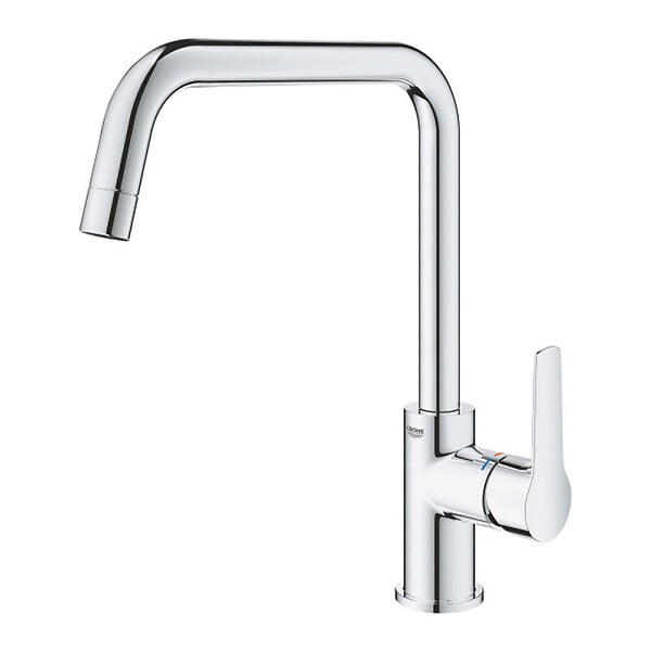 GROHE - Mitigeur évier START GROHE 30470000 QuickFix Plus - bec haut- rotation 150° - chrome - large