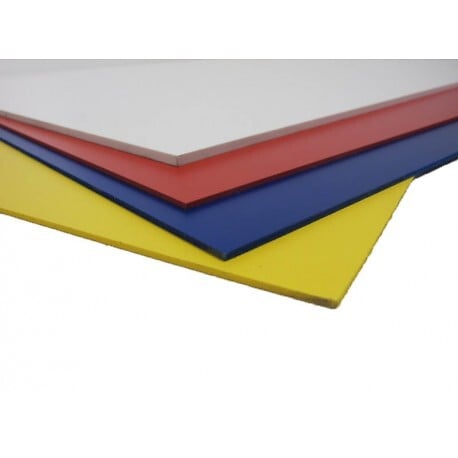 MCCOVER - Plaque PVC expansé couleur Rouge, ep.5 mm, l.50 cm, L.100 cm - large