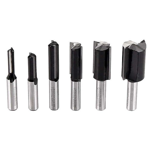 BOSCH - Coffret de 6 fraises droites Bosch Professional 2607017466 à queue de 8mm - large