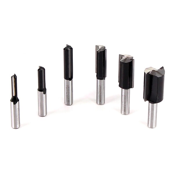 BOSCH - Coffret de 6 fraises droites Bosch Professional 2607017466 à queue de 8mm - large