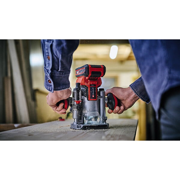 EINHELL - Défonceuse sans fil 18V Brushless EINHELL TP-RO 18 Li BL-Solo Power X-Change - Machine nue - large