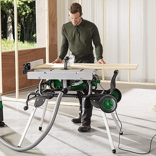 HIKOKI - Scie sur table 254 mm HIKOKI C10RJWAZ 1500W avec support rabattable - large