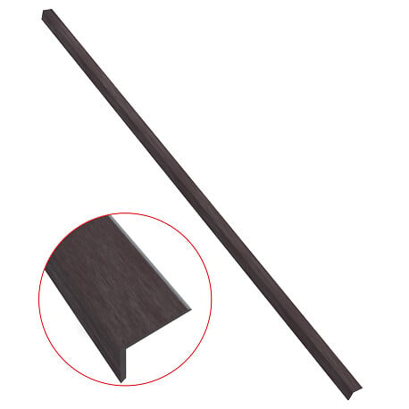 MCCOVER - Profil d'angle bois composite pour bardage Chocolat, ep.6 cm, l.6 cm, L.270 cm - large