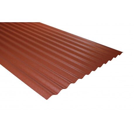 MCCOVER - Plaque acier ondulée PO 76/18 réversible noir mat / rouge mat 2000X900MM Noir mat / Rouge mat, l.90 cm, L.200 cm - large