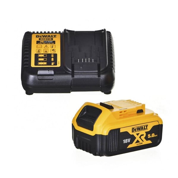 DEWALT - Perforateur burineur SDS-plus 18V DEWALT DCH263P1 avec coffret et une batterie 5,0 Ah - large