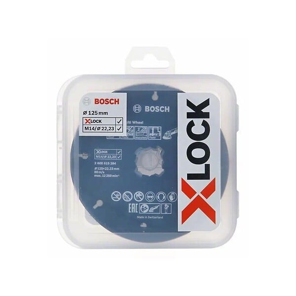 BOSCH - Coffret de disques et plateau à lamelles BOSCH Professional 2608619374 X-LOCK 125 mm Carbide Multi Wheel (5 pièces) - large