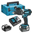 MAKITA - Perceuse Visseuse à Percussion MAKITA DHP458RTJ 18 V Li-ion 2 x 5.0 Ah - vignette
