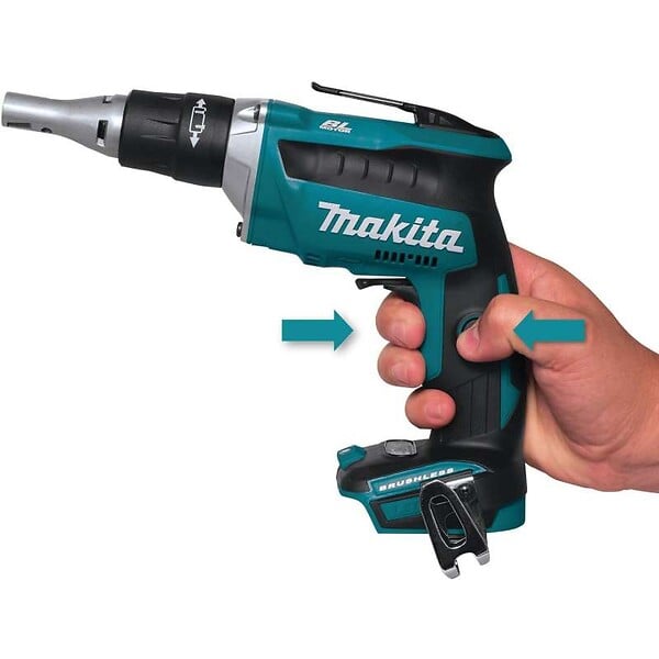 MAKITA - Visseuse automatique à placo MAKITA DFS452TJX2 18V Li-Ion (2x5Ah) à vis en bande (5 x 25 à 55 mm) - large