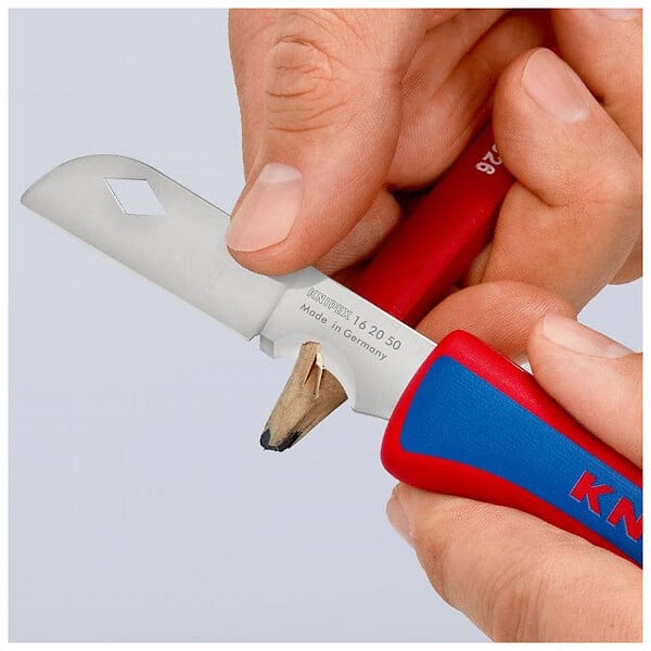 KNIPEX - Couteau d'électricien pliant KNIPEX 16 20 50 SB 120mm - large