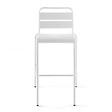 OVIALA - Chaise de bar haute en métal blanc - Palavas - vignette