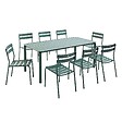 OVIALA - Ensemble table de jardin et 8 chaises vert foncé - Almada - vignette