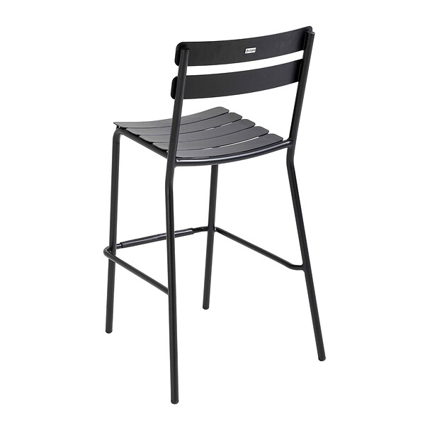 OVIALA - Chaise haute de terrasse noire - Almada - large