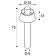 SLV - Potelet extérieur Photoni 75 SLV - E27 - 13W max - IP65 - Rouille - Sans ampoule - vignette